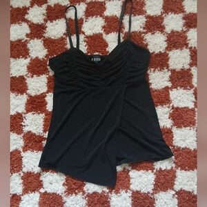 Vintage Y2K Ruched Asymmetrical Going Out Top